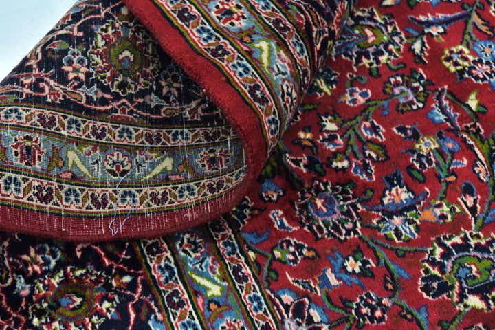 9' 6 x 12' 7 Hand Knotted Mashad Persian Wool Rug