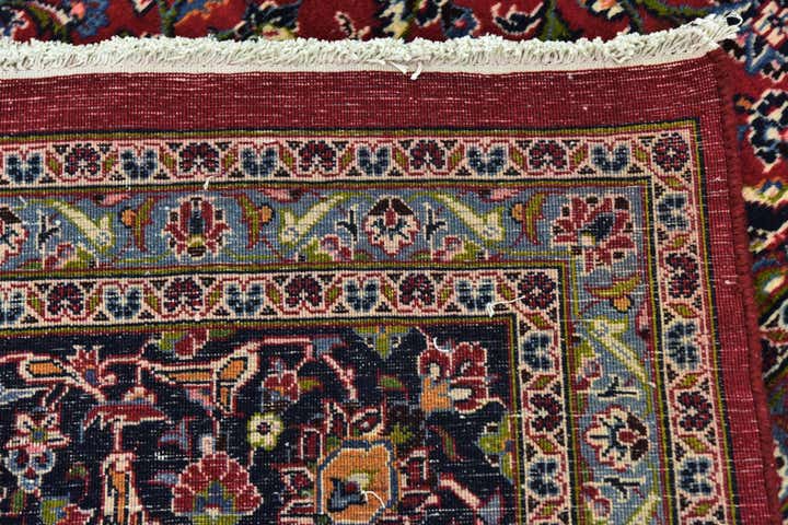 9' 6 x 12' 7 Hand Knotted Mashad Persian Wool Rug