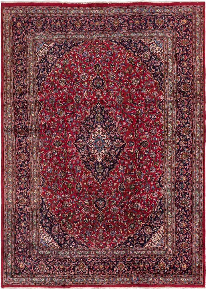 9' 6 x 12' 7 Hand Knotted Mashad Persian Wool Rug