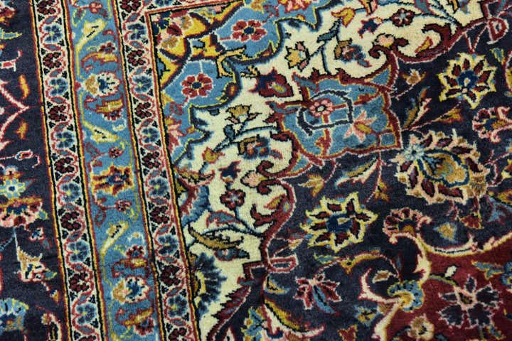 9' 9 x 13' 2 Hand Knotted Mashad Persian Wool Rug