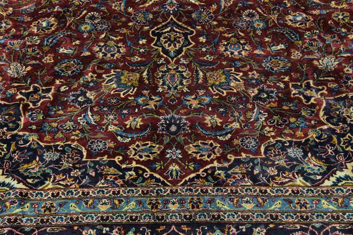 9' 9 x 13' 2 Hand Knotted Mashad Persian Wool Rug