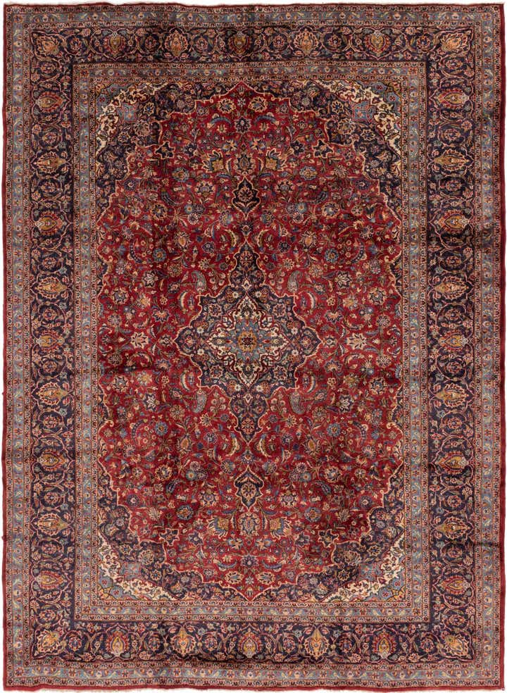 9' 9 x 13' 2 Hand Knotted Mashad Persian Wool Rug