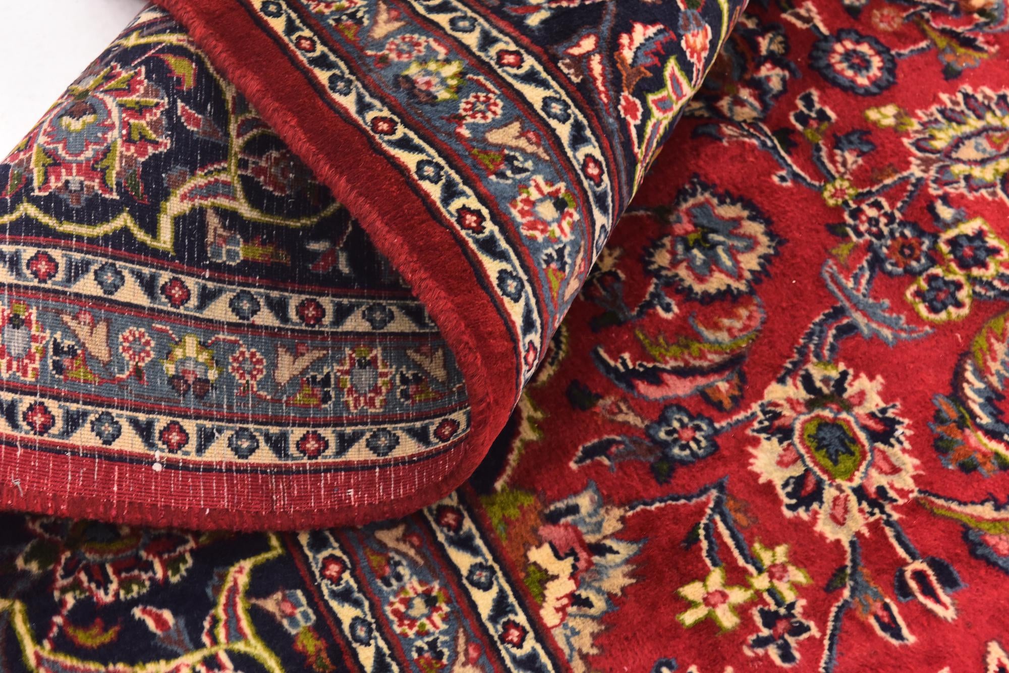 9' 9 x 12' 8 Hand Knotted Mashad Persian Wool Rug