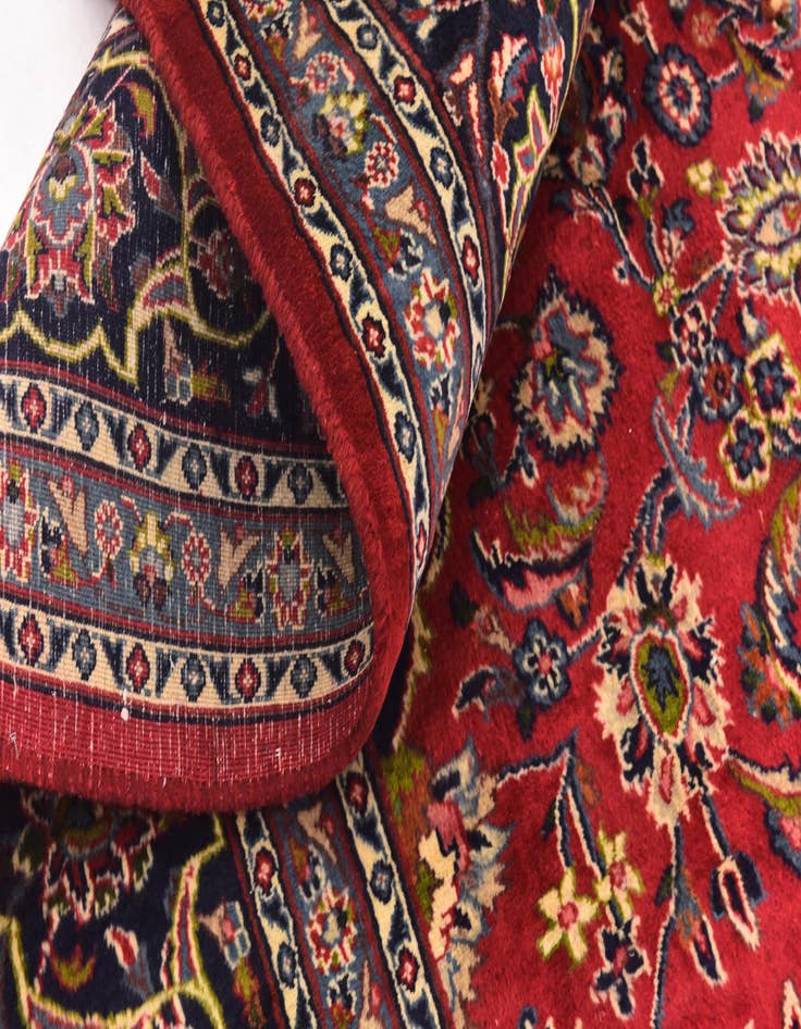 Detail image of 9' 9 x 12' 8  Hand Knotted Mashad Persian Wool Rug