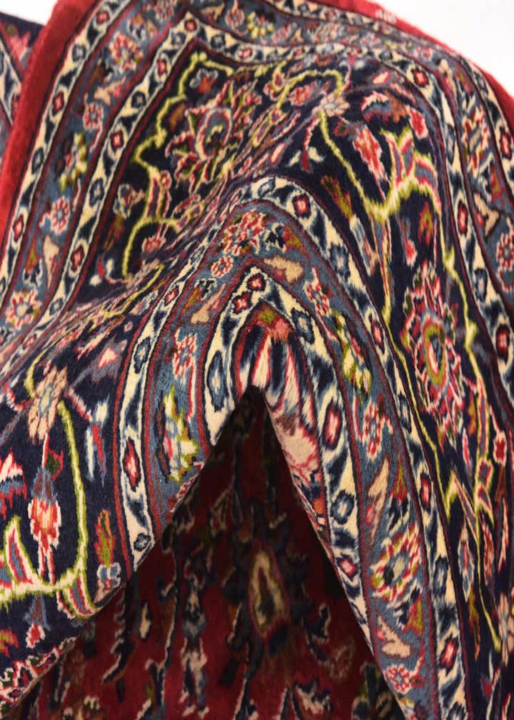 9' 9 x 12' 8 Hand Knotted Mashad Persian Wool Rug