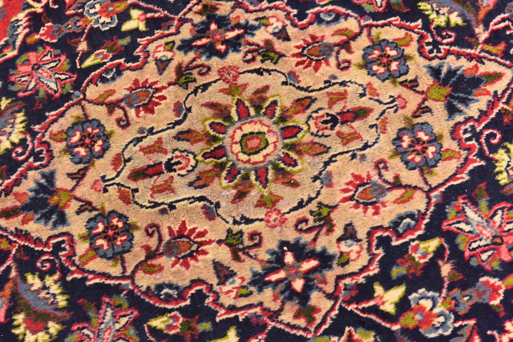 9' 9 x 12' 8 Hand Knotted Mashad Persian Wool Rug