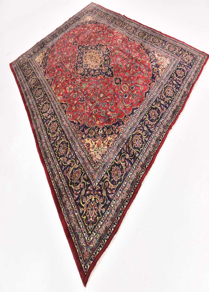 9' 9 x 12' 8 Hand Knotted Mashad Persian Wool Rug