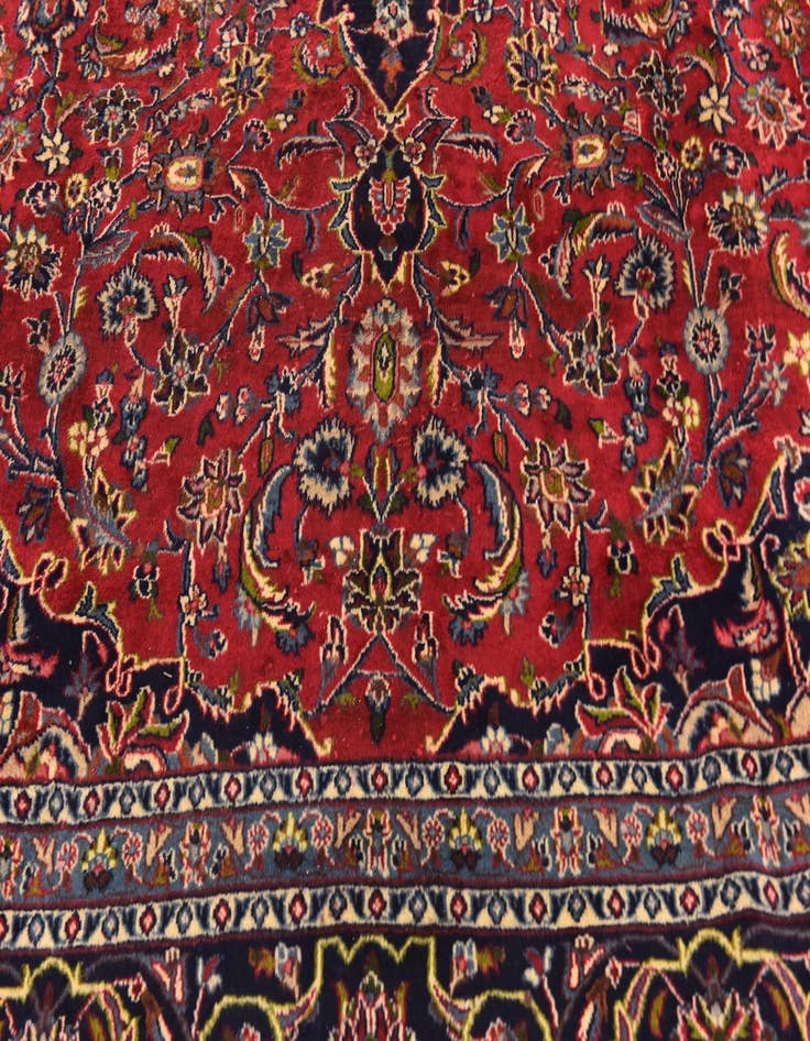 Detail image of 9' 9 x 12' 8 Hand Knotted Mashad Persian Wool Rug