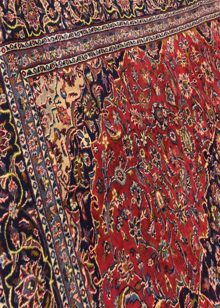 9' 9 x 12' 8 Hand Knotted Mashad Persian Wool Rug