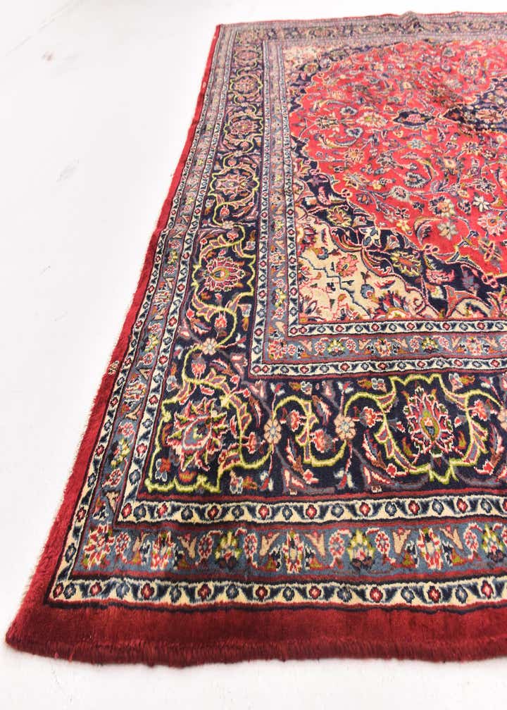 9' 9 x 12' 8 Hand Knotted Mashad Persian Wool Rug