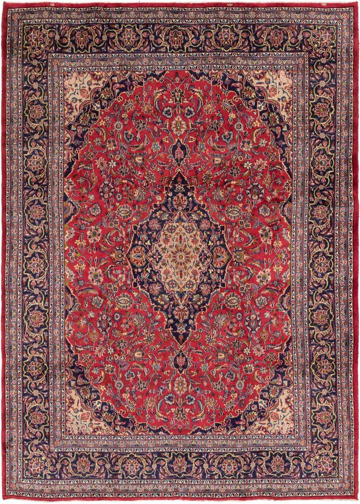 9' 9 x 12' 8 Hand Knotted Mashad Persian Wool Rug
