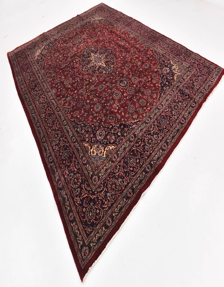 Detail image of 9' 10 x 12' 6 Hand Knotted Mashad Persian Wool Rug