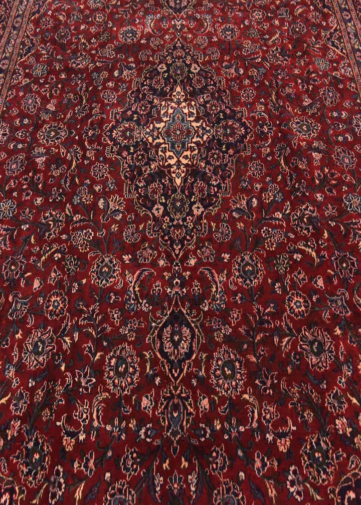 9' 10 x 12' 6 Hand Knotted Mashad Persian Wool Rug