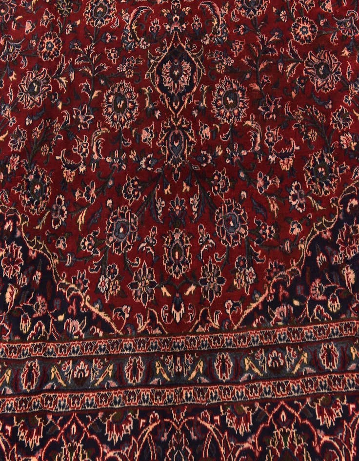 Detail image of 9' 10 x 12' 6 Hand Knotted Mashad Persian Wool Rug