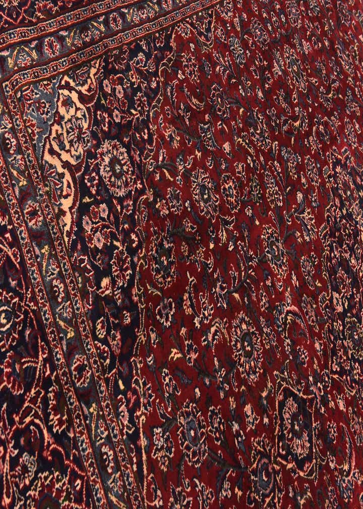 9' 10 x 12' 6 Hand Knotted Mashad Persian Wool Rug