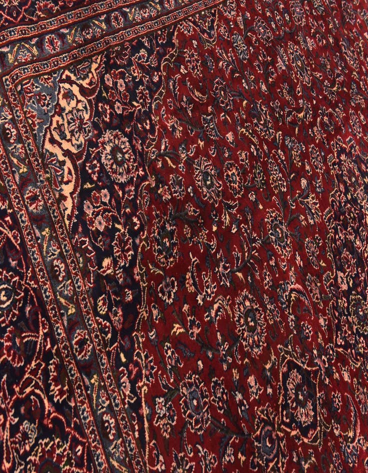 Detail image of 9' 10 x 12' 6 Hand Knotted Mashad Persian Wool Rug