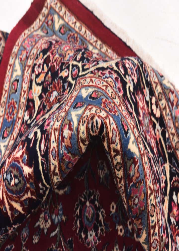 9' 7 x 13' 6 Hand Knotted Mashad Persian Wool Rug