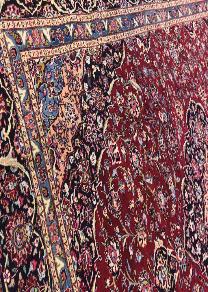 9' 7 x 13' 6 Hand Knotted Mashad Persian Wool Rug