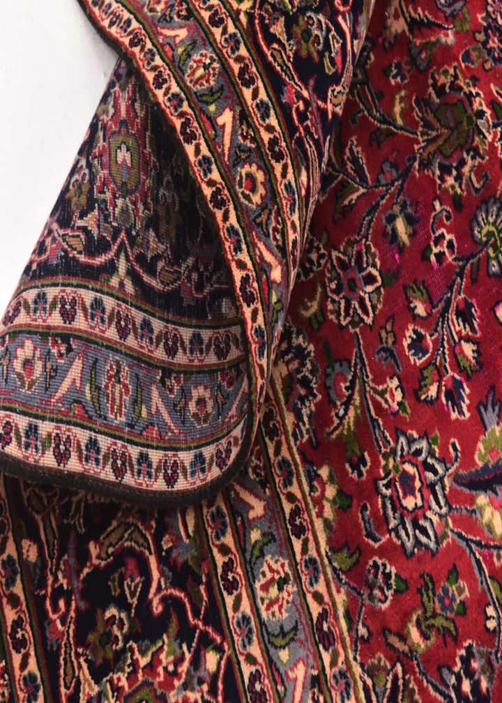 9' 7 x 12' Hand Knotted Mashad Persian Wool Rug