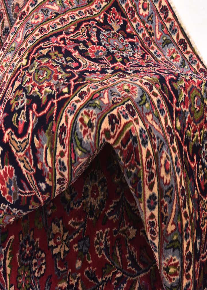 9' 7 x 12' Hand Knotted Mashad Persian Wool Rug