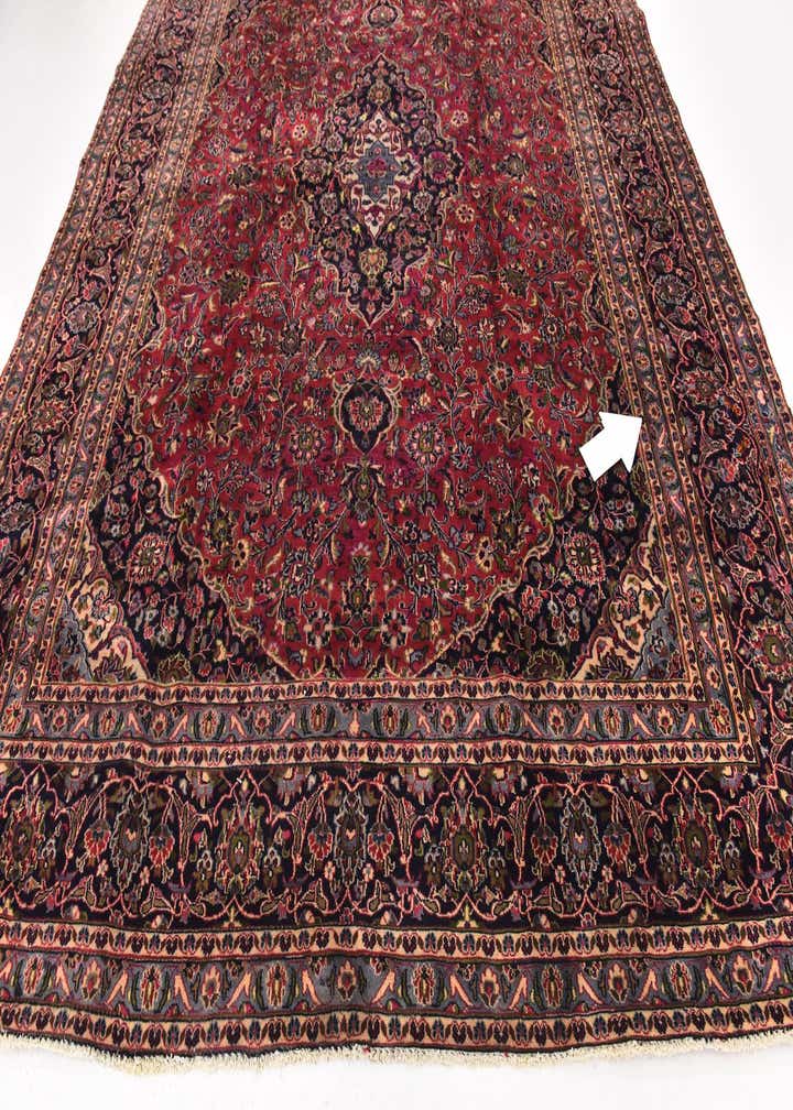 9' 7 x 12' Hand Knotted Mashad Persian Wool Rug