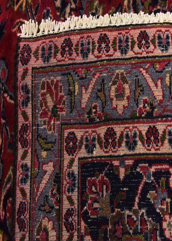 9' 7 x 12' Hand Knotted Mashad Persian Wool Rug