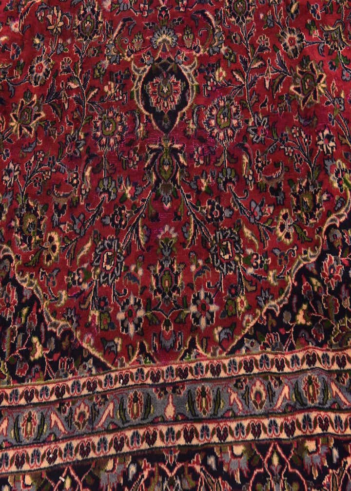 9' 7 x 12' Hand Knotted Mashad Persian Wool Rug