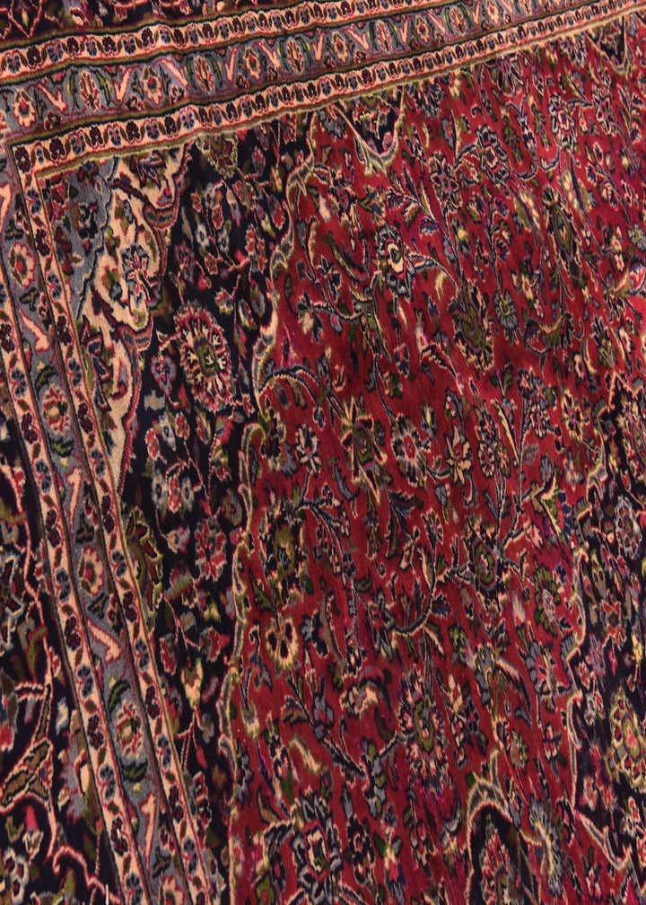9' 7 x 12' Hand Knotted Mashad Persian Wool Rug