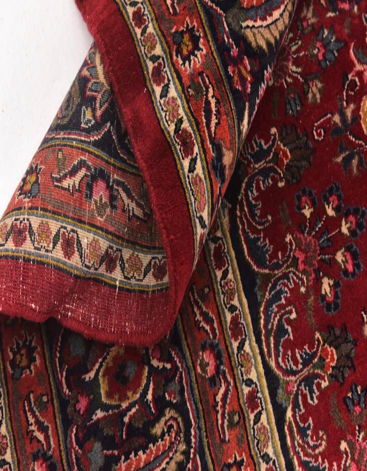 Detail image of 10' x 12' 8  Hand Knotted Mashad Persian Wool Rug