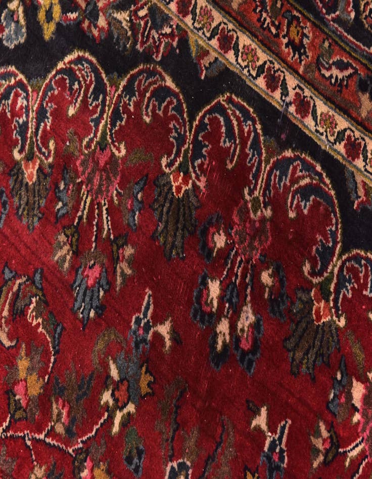Detail image of 10' x 12' 8  Hand Knotted Mashad Persian Wool Rug