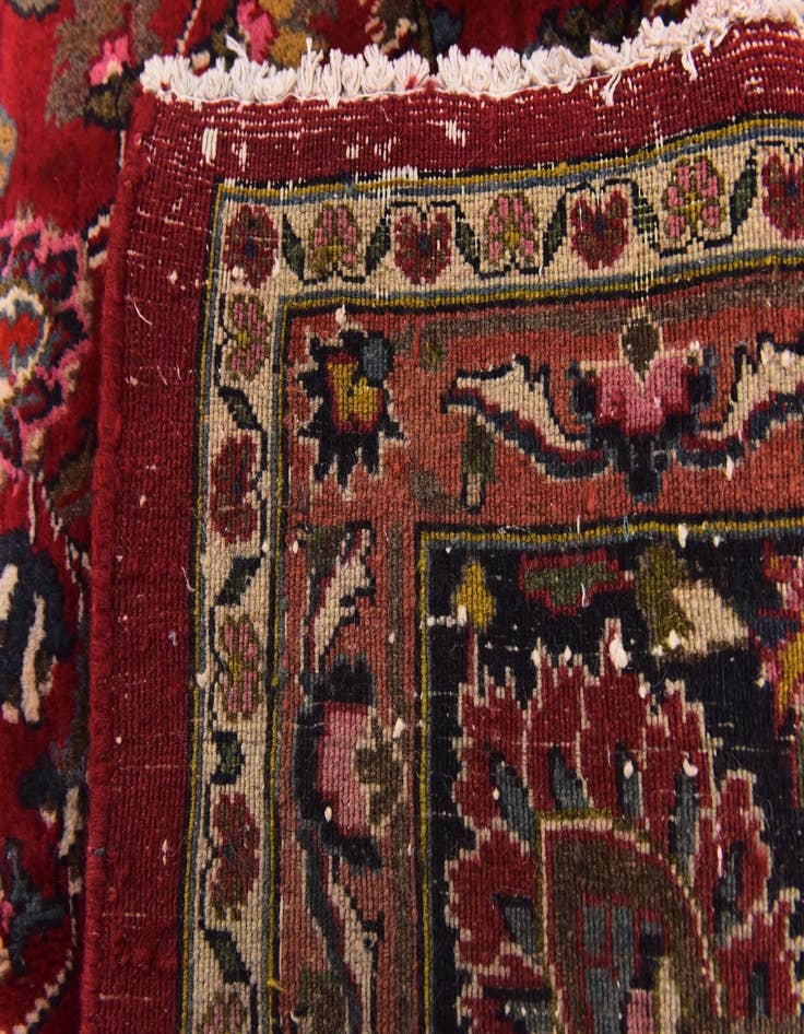Detail image of 10' x 12' 8  Hand Knotted Mashad Persian Wool Rug