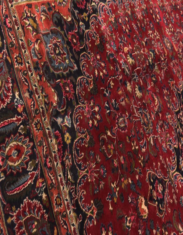 Detail image of 10' x 12' 8  Hand Knotted Mashad Persian Wool Rug