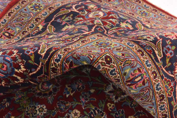 10' x 13' 5 Hand Knotted Mashad Persian Wool Rug