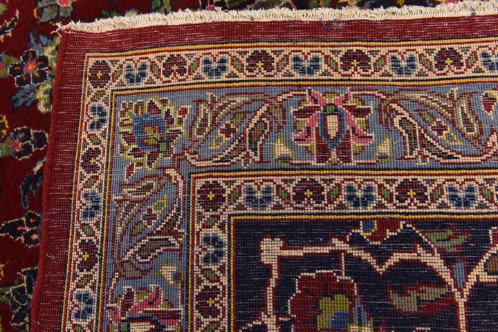 10' x 13' 5 Hand Knotted Mashad Persian Wool Rug