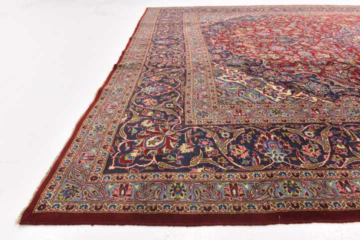 10' x 13' 5 Hand Knotted Mashad Persian Wool Rug