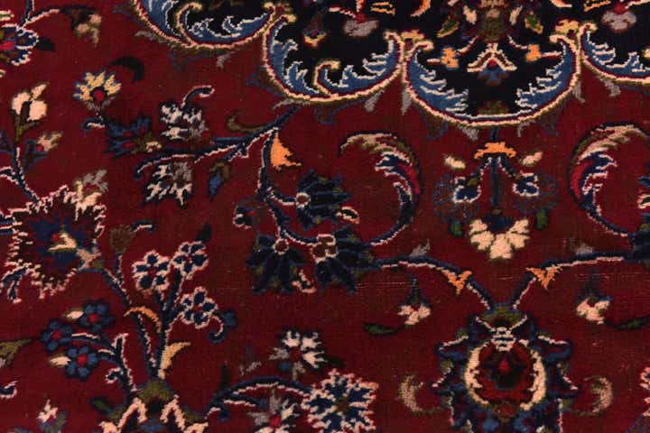 9' 9 x 12' 8 Hand Knotted Mashad Persian Wool Rug