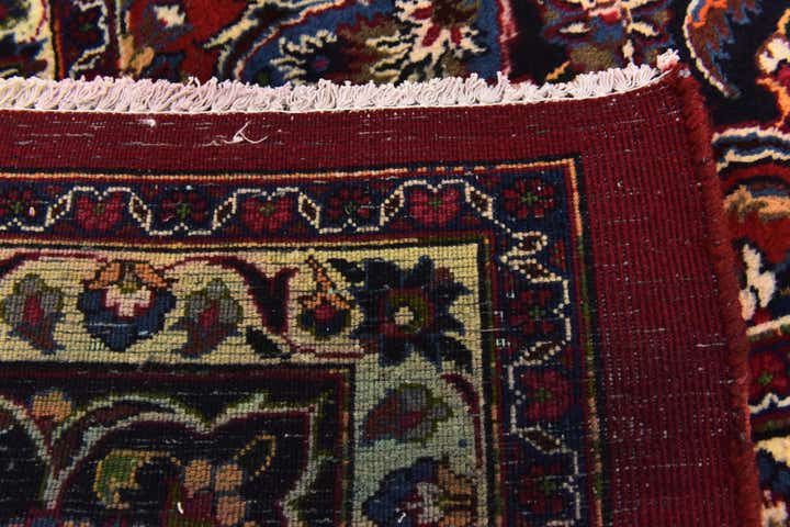 9' 9 x 12' 8 Hand Knotted Mashad Persian Wool Rug
