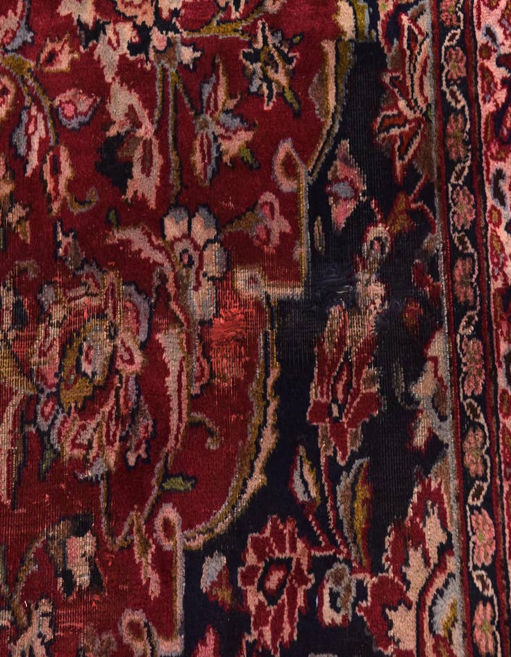 Detail image of 9' 3 x 11' 8 Hand Knotted Mashad Persian Wool Rug