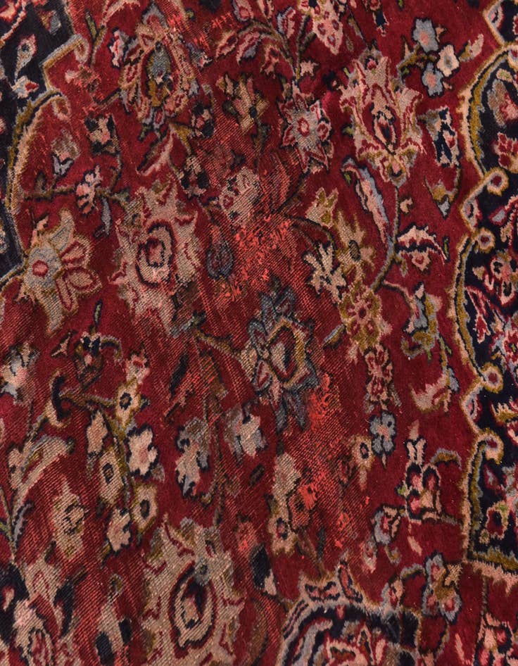 Detail image of 9' 3 x 11' 8 Hand Knotted Mashad Persian Wool Rug