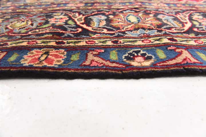 9' x 12' 10 Hand Knotted Mashad Persian Wool Rug