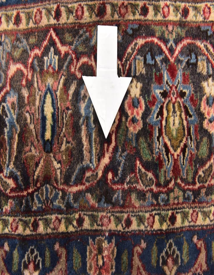 Detail image of 9' x 12' 10  Hand Knotted Mashad Persian Wool Rug