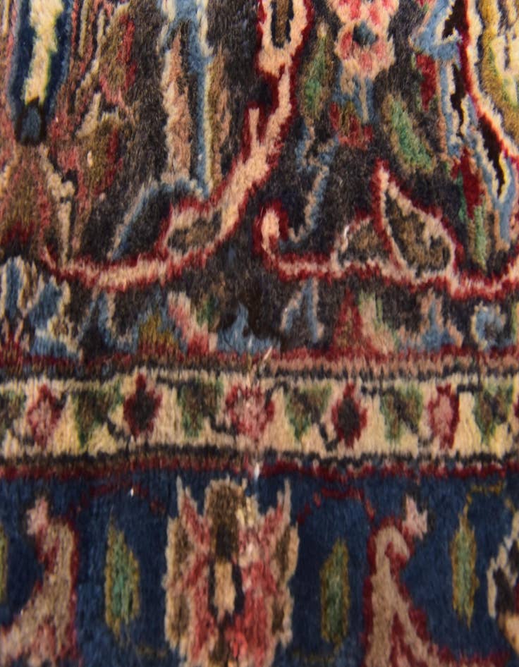 Detail image of 9' x 12' 10  Hand Knotted Mashad Persian Wool Rug