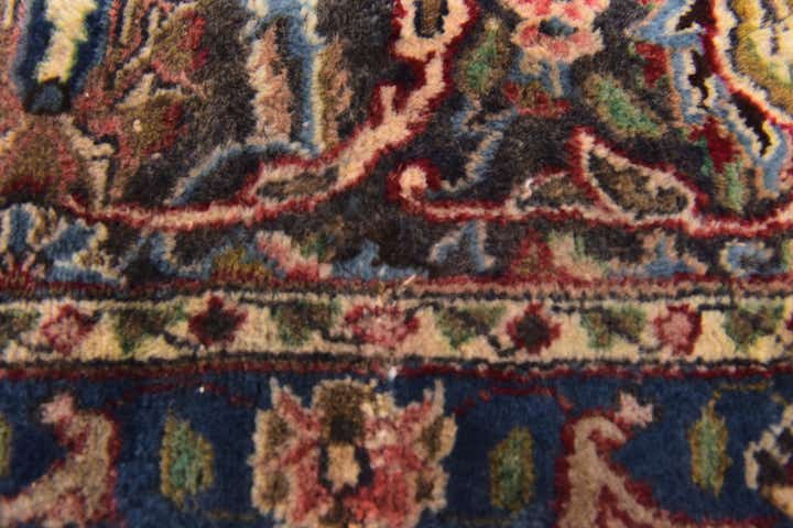 9' x 12' 10 Hand Knotted Mashad Persian Wool Rug