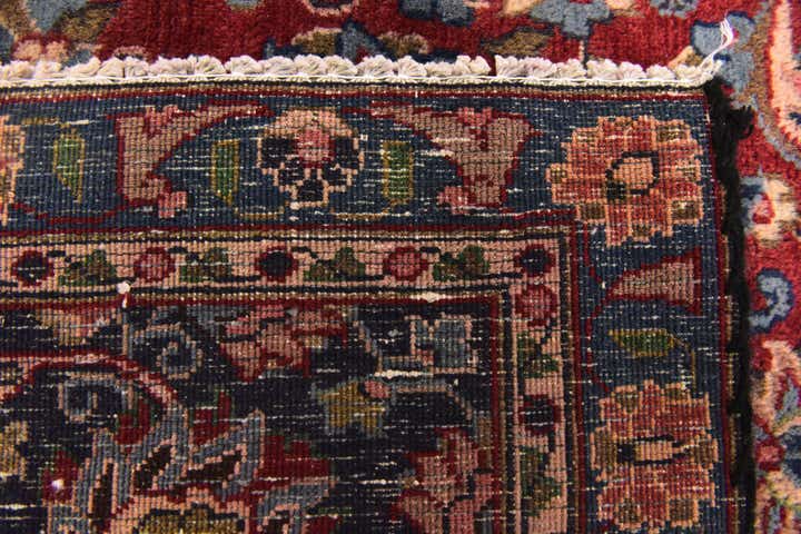 9' x 12' 10 Hand Knotted Mashad Persian Wool Rug