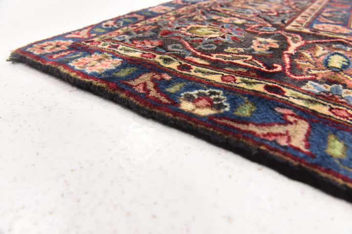 9' x 12' 10 Hand Knotted Mashad Persian Wool Rug