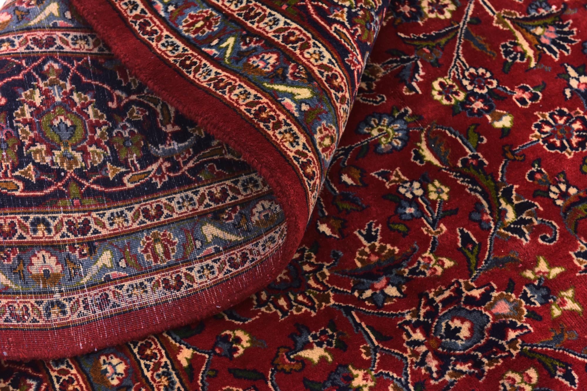 9' 9 x 12' 9 Hand Knotted Mashad Persian Wool Rug