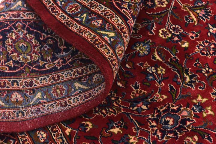 9' 9 x 12' 9 Hand Knotted Mashad Persian Wool Rug