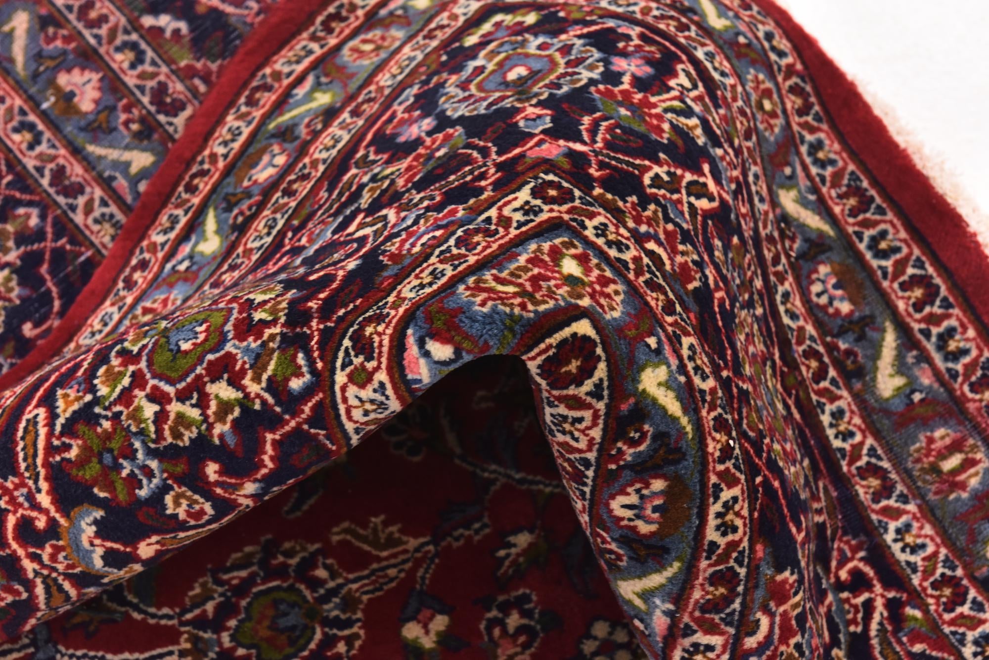 9' 9 x 12' 9 Hand Knotted Mashad Persian Wool Rug