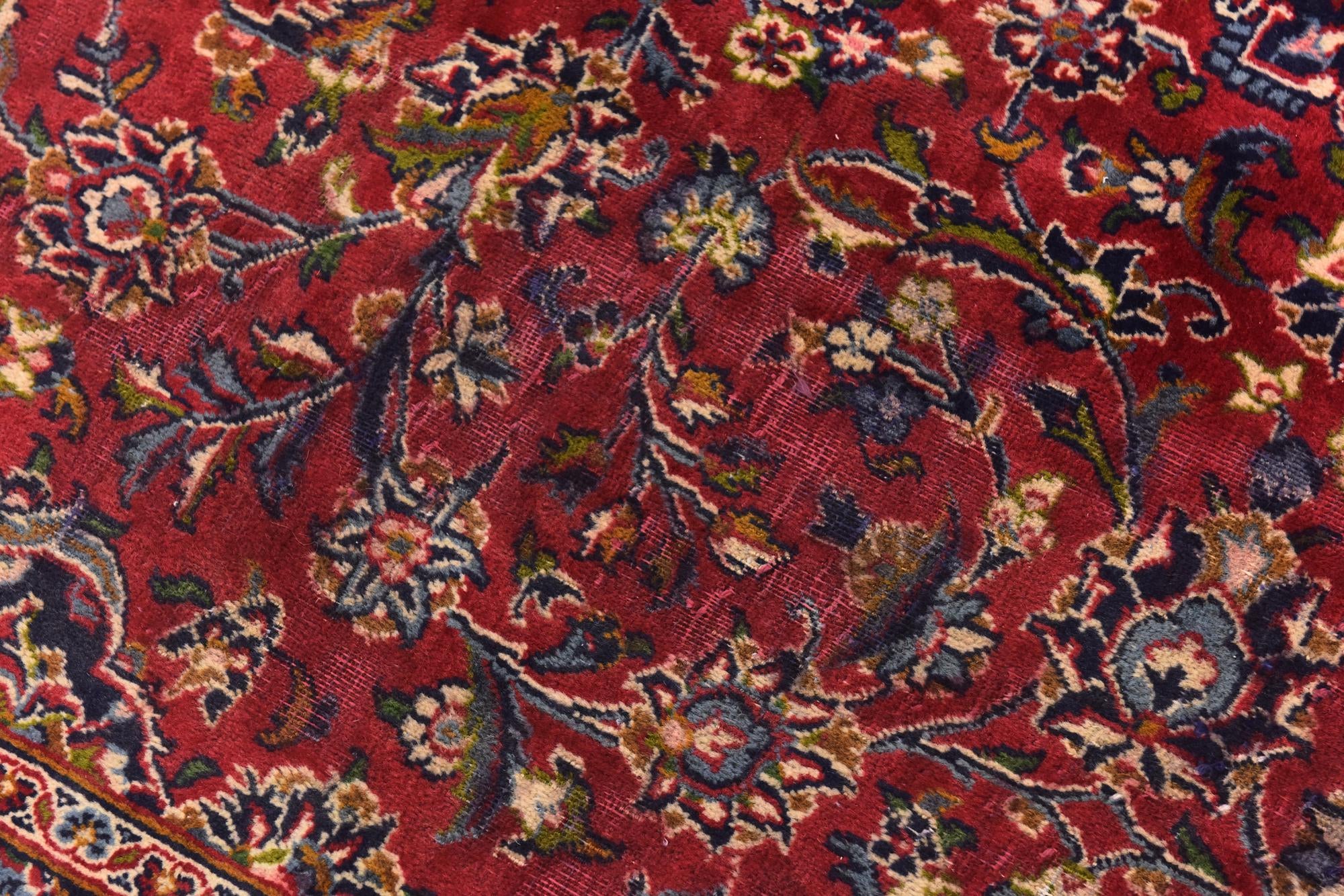 9' 9 x 12' 9 Hand Knotted Mashad Persian Wool Rug