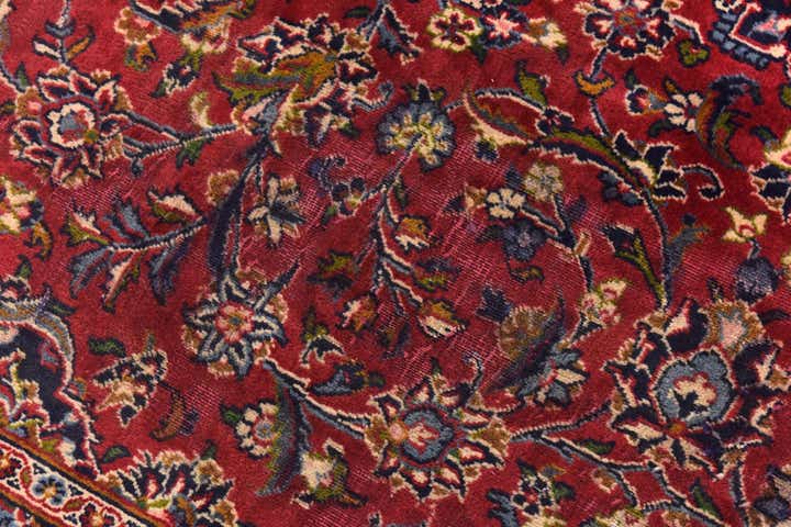 9' 9 x 12' 9 Hand Knotted Mashad Persian Wool Rug